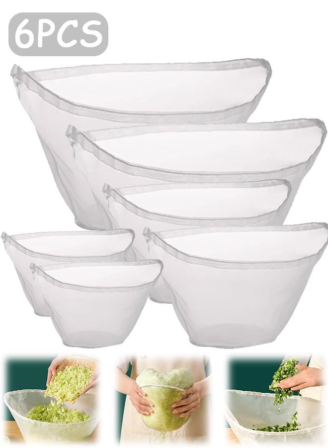 Quantum 6 PCS Straining Bags, Organic nylon Straining Bags, Reusable Straining Bags for Nut Milk Soy Milk - Image 1