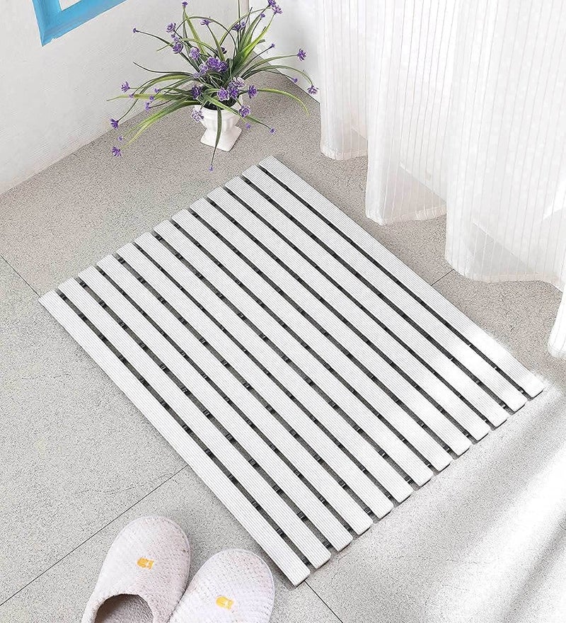 F fabsouk Shower Mats for Bathroom Anti Slip/Shower Mat/Shower Mat Anti Slip Bathroom Floor Mat with Water Drain Holes/Thickness 9mm/Size (Beige, 61cm x 45cm) - Image 4