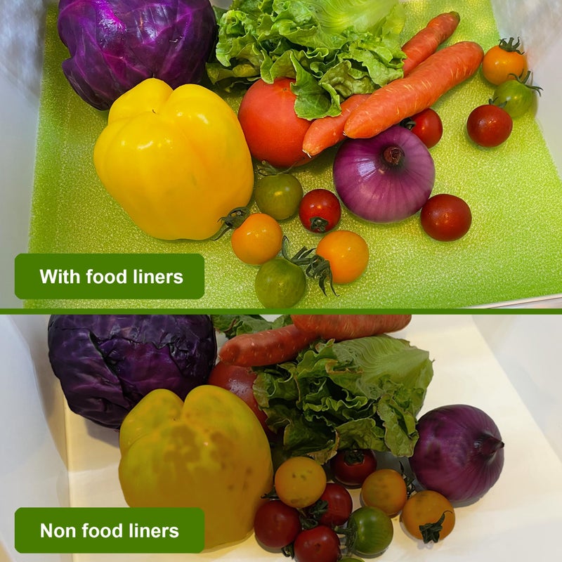 ShuRex 12-Pack Vegetable and Fruit Life Extender Fridge Shelf Sponge Liner, 12"x15" Cuttable, Washable, & Reusable Refrigerator Mat, Ventilation to Keep Produce Fresh Longer Prevents Spoilage - Image 4