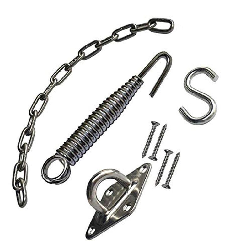 DIY Crafts Diy Crafts CTDIYHI57348 Hanging Kit Stainless Steel 500 Lb Capacity Ultimate Hammock Bed Garden Zula 10 With 4 Stainless Mounting Screws Multicolor  - Image 1