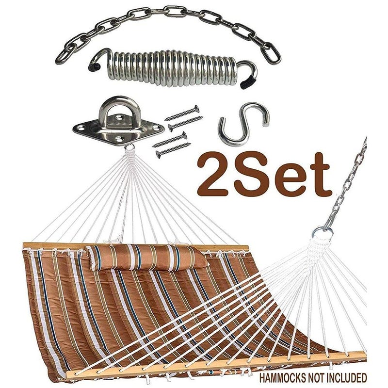 DIY Crafts Diy Crafts CTDIYHI57348 Hanging Kit Stainless Steel 500 Lb Capacity Ultimate Hammock Bed Garden Zula 10 With 4 Stainless Mounting Screws Multicolor  - Image 5