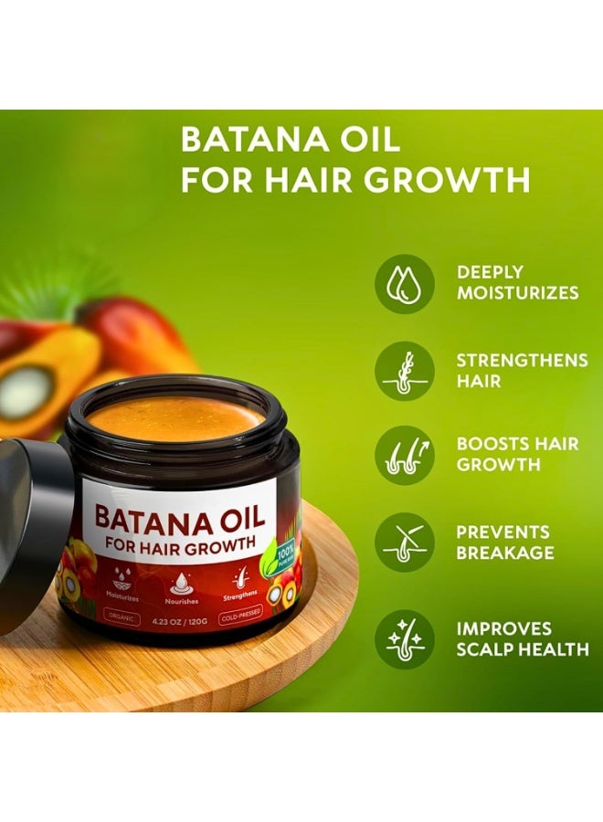 EELHOE Batana Oil Organic Hair Cream - 100% Natural Batana Oil for Hair Growth, Prevent Hair Loss, Eliminate Split Ends, Repair Damaged Hair, Honduras Raw Botana Oil Hair Growth Thick Cream for Women & Men - Image 4