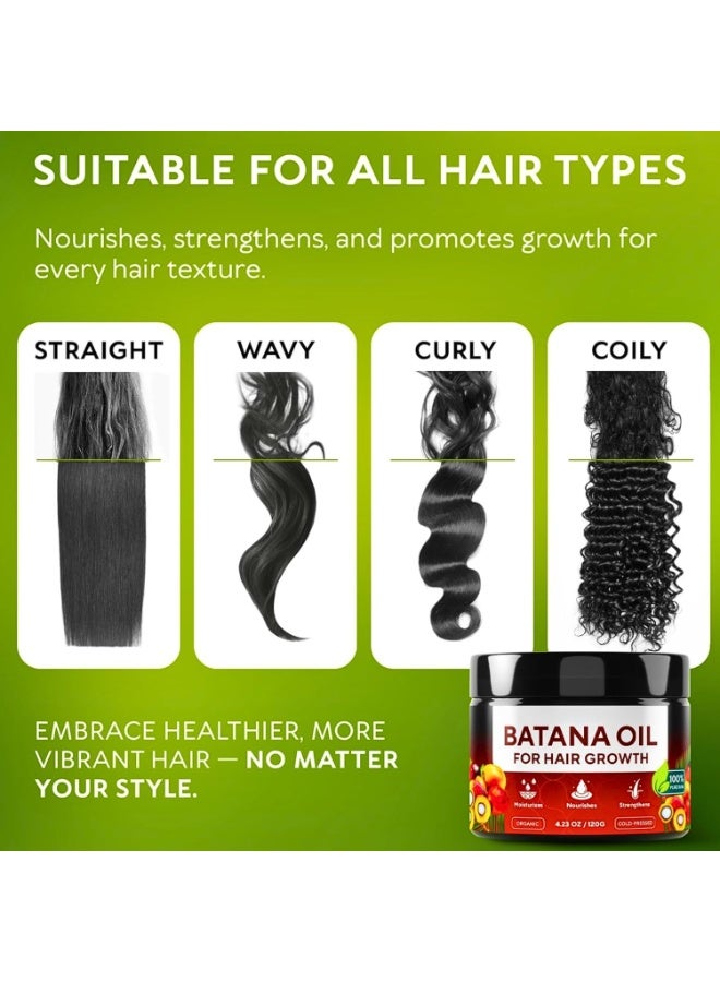 EELHOE Batana Oil Organic Hair Cream - 100% Natural Batana Oil for Hair Growth, Prevent Hair Loss, Eliminate Split Ends, Repair Damaged Hair, Honduras Raw Botana Oil Hair Growth Thick Cream for Women & Men - Image 3