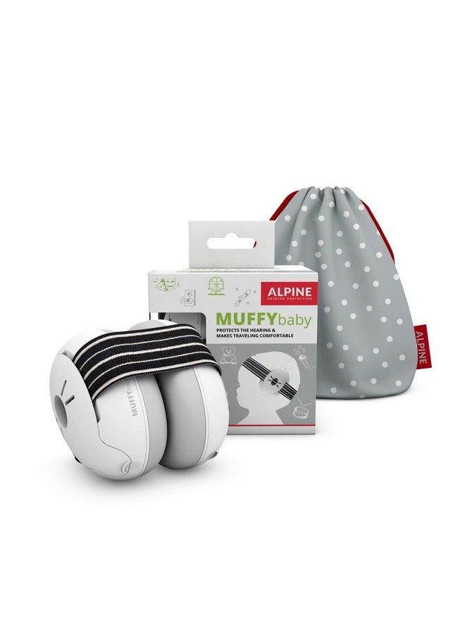 Alpine - Muffy Baby Ear Protection For Babies And Toddlers Up To 36 Months - Ce & Ansi Certified - Noise Reduction Earmuffs - Comfortable Baby Headphones Against Hearing Damage & Improves Sleep - Black - Image 1