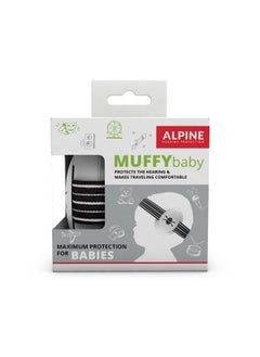 Alpine Muffy Baby Ear Protection For Babies And Toddlers Up To 36 Months - Ce & Ansi Certified - Noise Reduction Earmuffs - Comfortable Baby Headphones Against Hearing Damage & Improves Sleep - Black  - Image 1