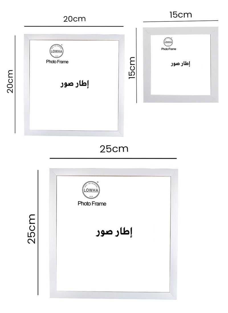 LOWHA Tabletop and Wall Photo Frame with Stand for Square Picture Wall Art  - Image 2