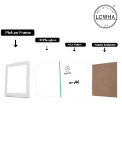 LOWHA Tabletop and Wall Photo Frame with Stand for Square Picture Wall Art  - Image 3