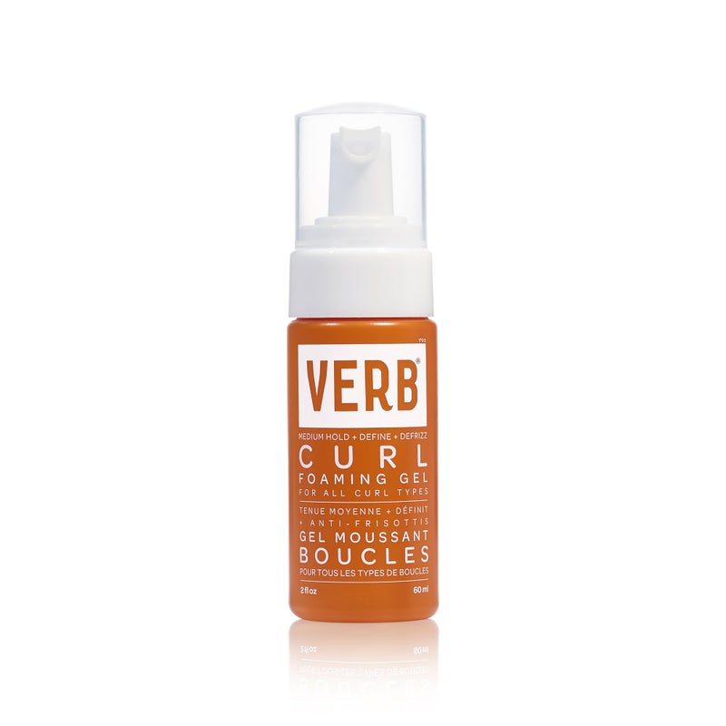 VERB Curl Foaming Gel, 2 fl oz â€“ Frizz Control Foaming Gel - For Waves, Curls and Coils - Defines + Enhances for Medium Hold â€“ Vegan, No Parabens or Harmful Sulfates - Image 1
