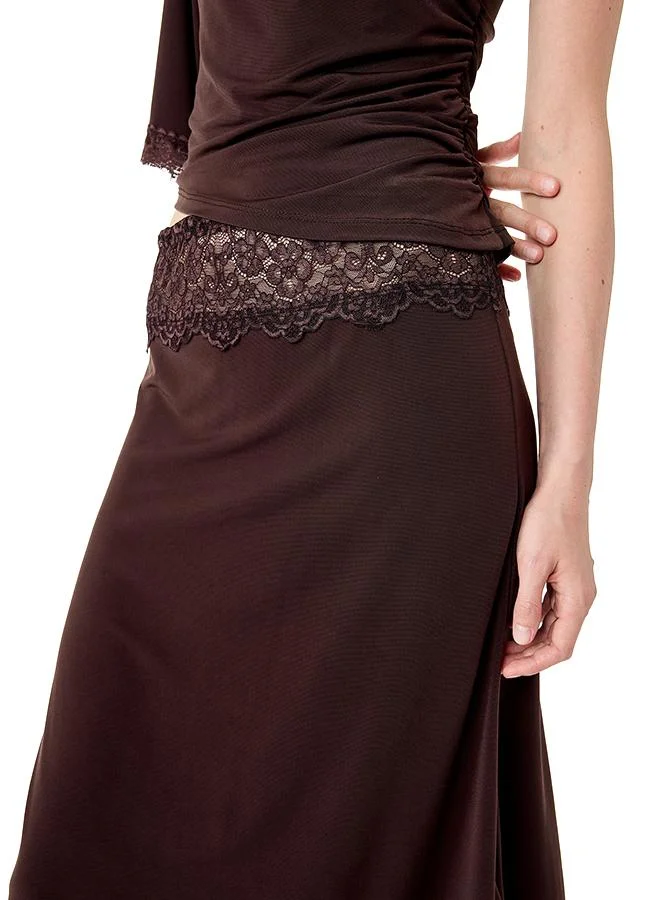 Koton  Lace Detail Straight Midi Skirt for Women | Best Price UAE