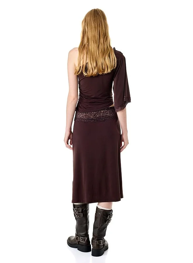 Koton  Lace Detail Straight Midi Skirt for Women | Best Price UAE