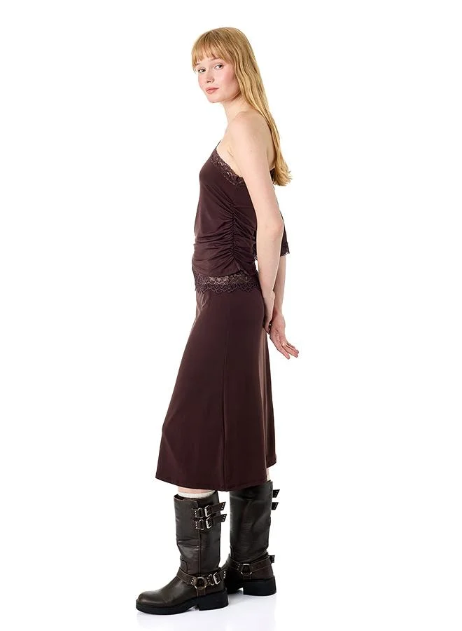 Koton  Lace Detail Straight Midi Skirt for Women | Best Price UAE