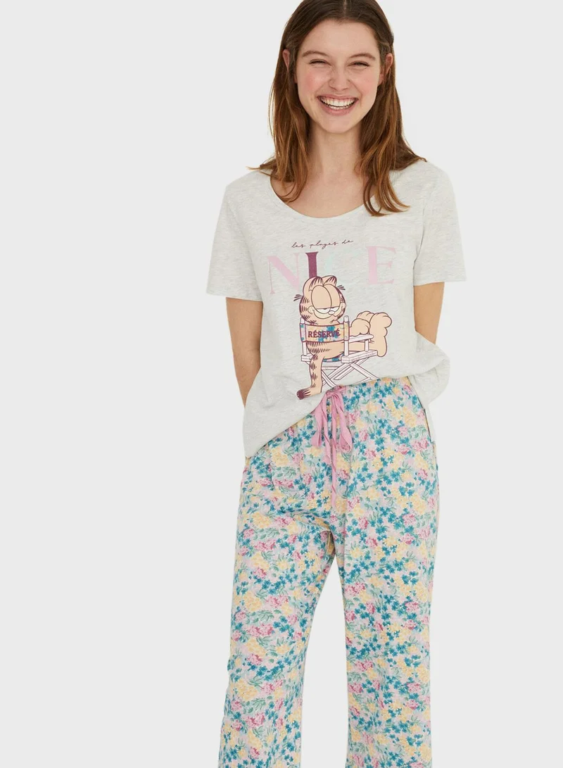 women'secret High Waist Printed Pyjama Set