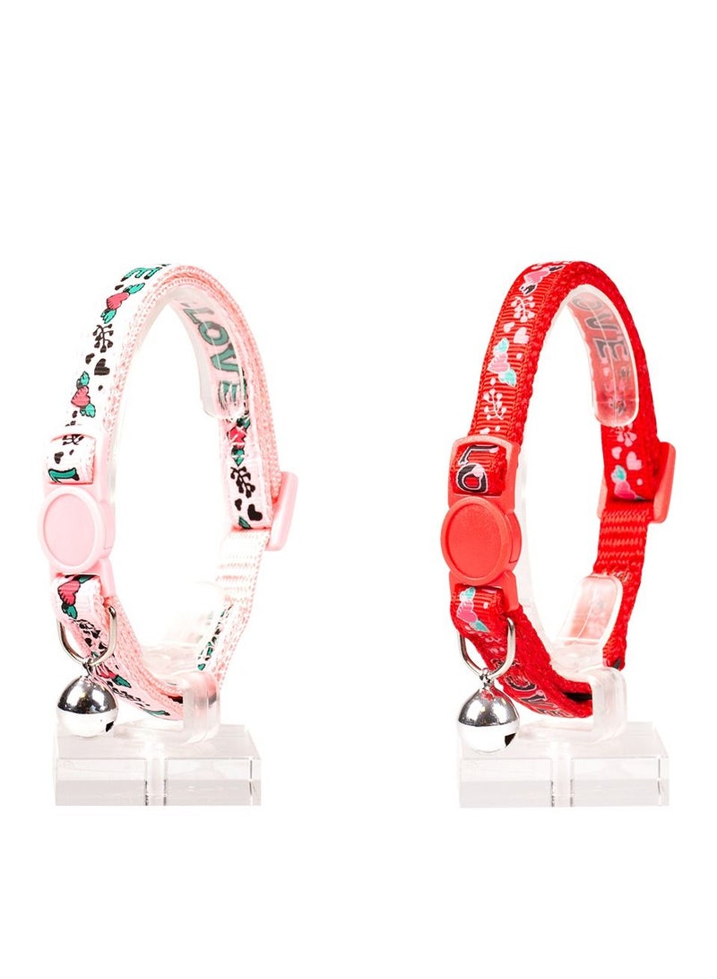 duvo Plus Cat Collar Love Nylon Mixed Colors - Image 1