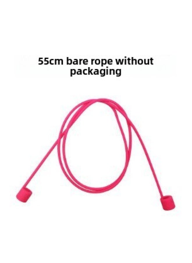 Generic - Magnetic Anti-dropping Silicone Lanyard Suitable For Airpodspro Anti-losing Rope Apple Headset Anti-losing Cable Bluetooth Headset-Colors:55cm Bare Rope Without Packaging-Model:Red - Image 1