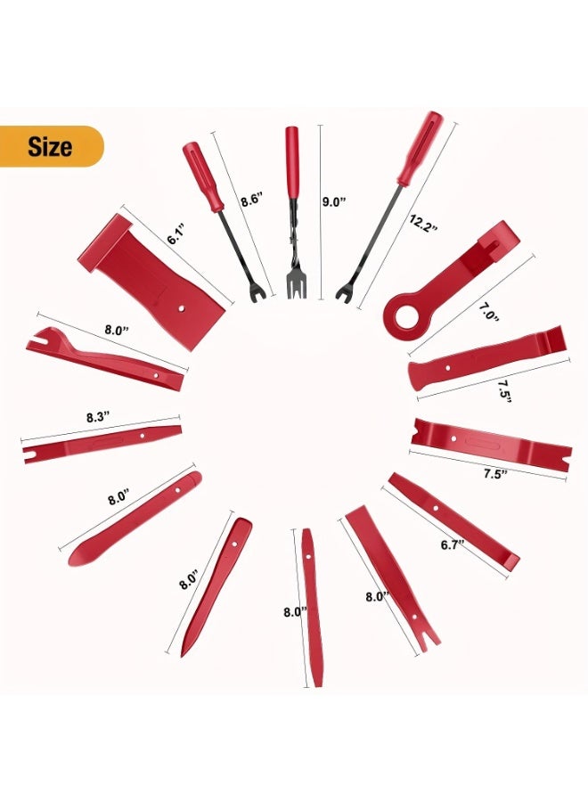 Arabest 238PCS Trim Removal Tool Kit, Auto Pry Tool Set for Door Panel, Dashboard, Radio & Bumper Clips - Non-Scratch Fastener Remover with Storage Bag for Car Interior & Exterior Repair - Image 4