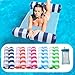 Auspicious Rain Inflatable Pool Float Adults 5Pack Cylindrical Striped Dual Tube Swimming RingPool Accessories Made of PVC Suitable for Playing On Beaches PoolsMultiPurpose Water Pool Float - Image 3