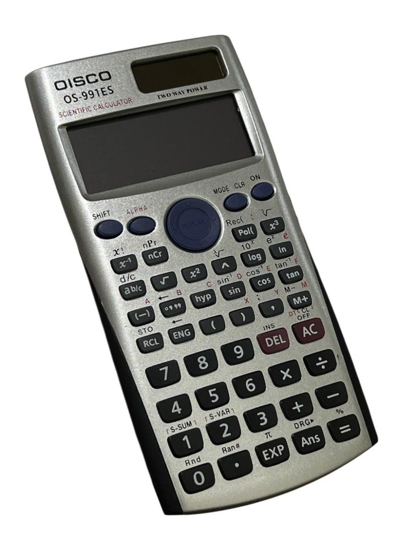 أويسكو آلة حاسبة علمية ‎OS-991ES‎، ‎240‎ وظيفة، شاشة عرض طبيعية، تعمل بالطاقة الشمسية والبطارية، مناسبة للطلاب والمهندسين - Image 4