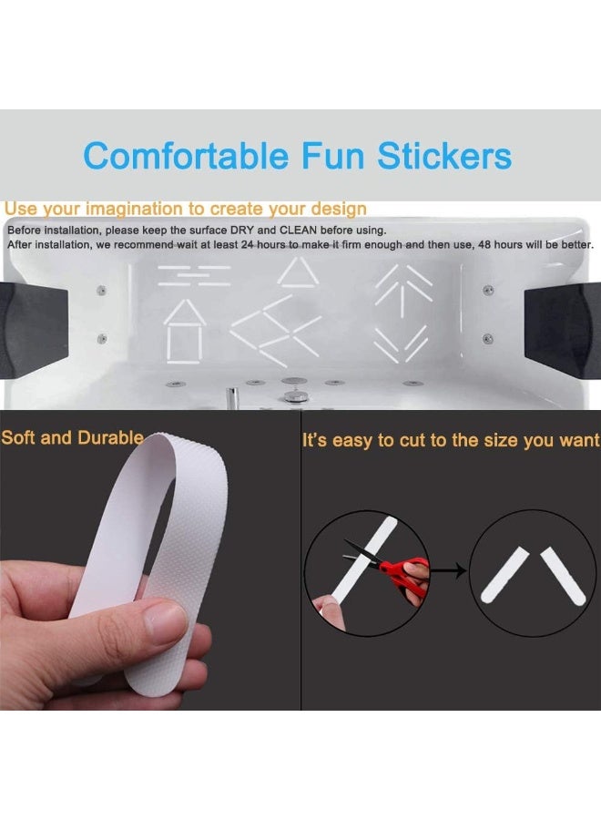 شرائط لاصقة مقاومة للانزلاق لحوض الاستحمام، مداس دش أمان لحوض الاستحمام وحمام السباحة والأرضيات والحمامات والسلالم لمنع الانزلاق، 20 عبوة - Image 4