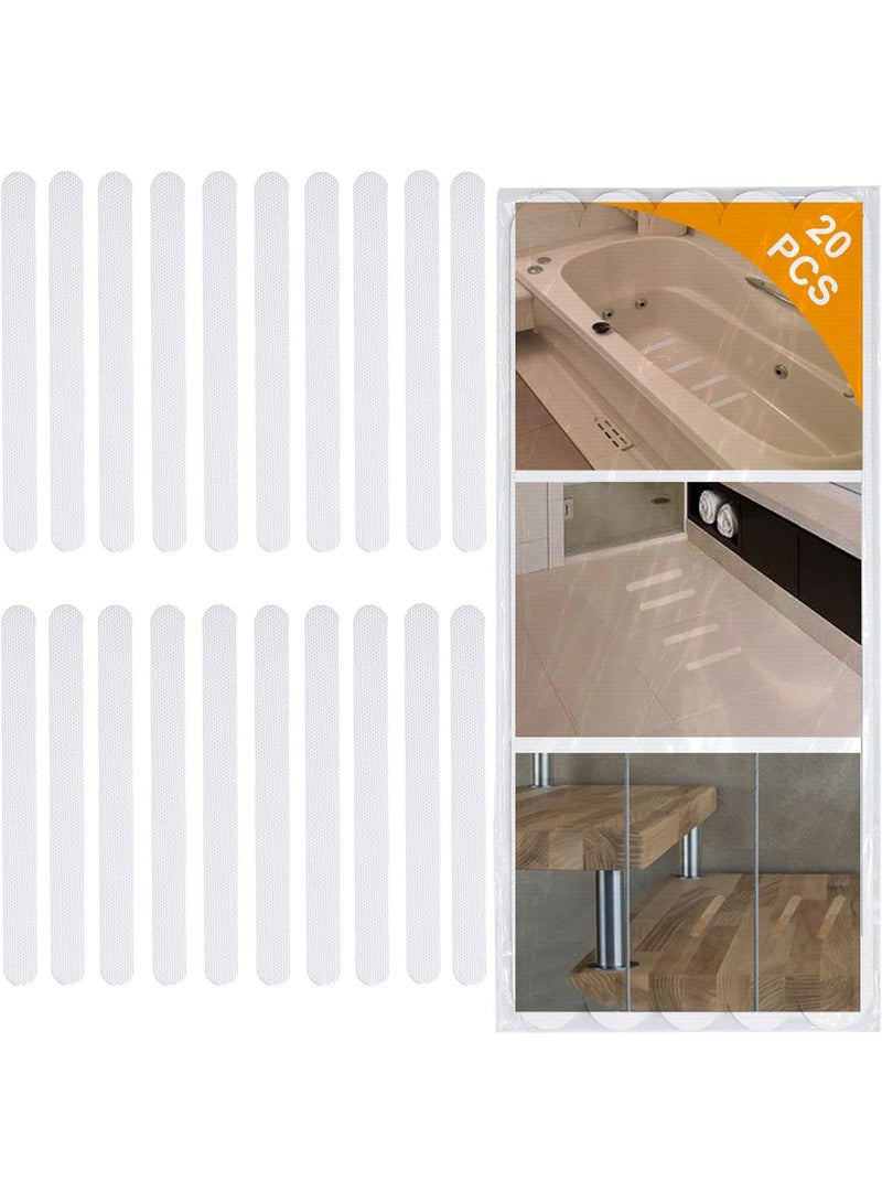 شرائط لاصقة مقاومة للانزلاق لحوض الاستحمام، مداس دش أمان لحوض الاستحمام وحمام السباحة والأرضيات والحمامات والسلالم لمنع الانزلاق، 20 عبوة - Image 1