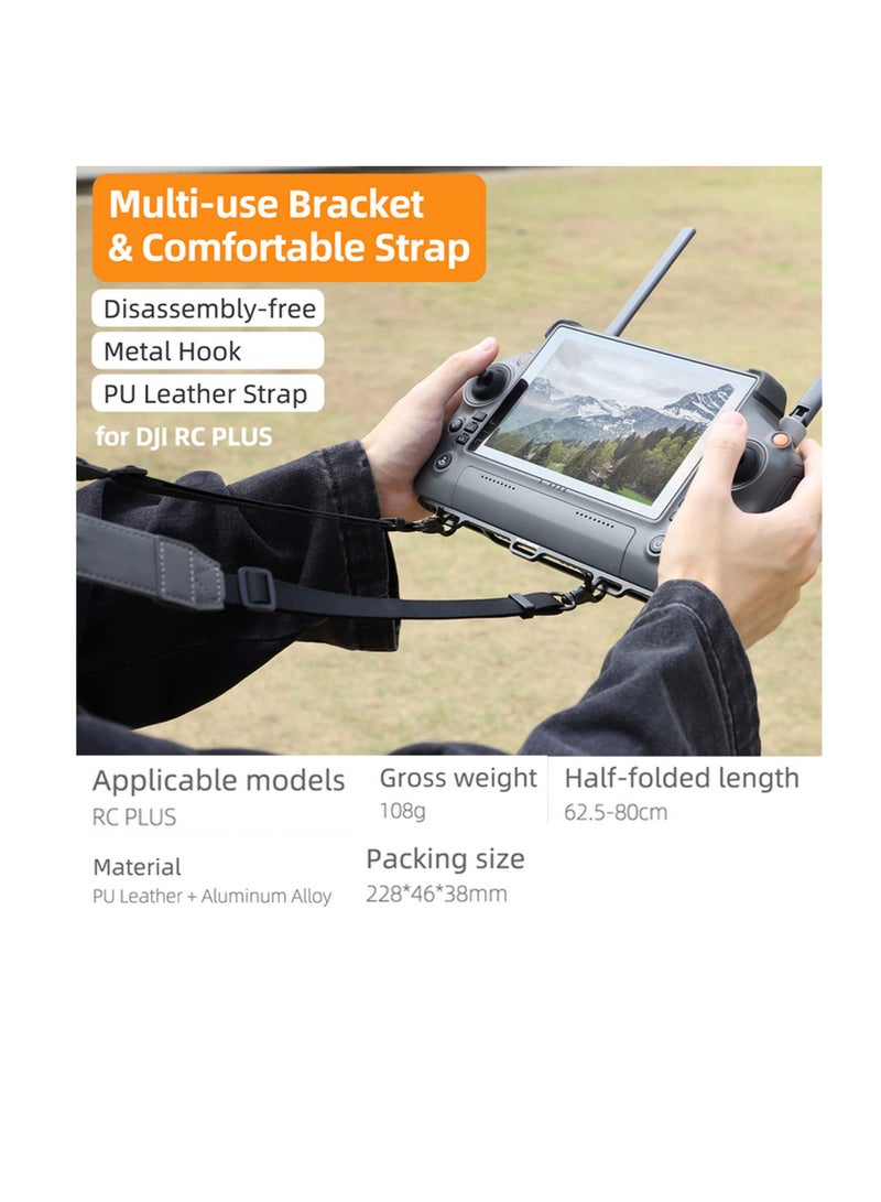 Excefore حمالة لجهاز DJI RC Plus، حمالة صديقة للبشرة قابلة للتعديل حول العنق، حزام كتف M30 لملحقات الطائرات بدون طيار، حمالة حول العنق لجهاز التحكم الذكي - Image 3