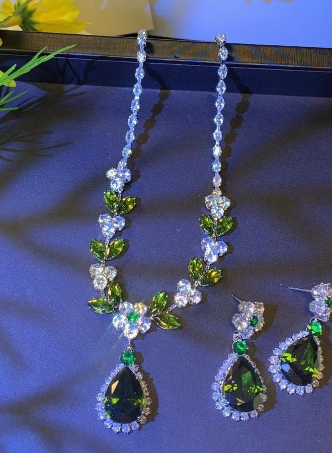 Mark Fairwhale High end luxury and fashionable new zircon earring necklace set  - Image 4