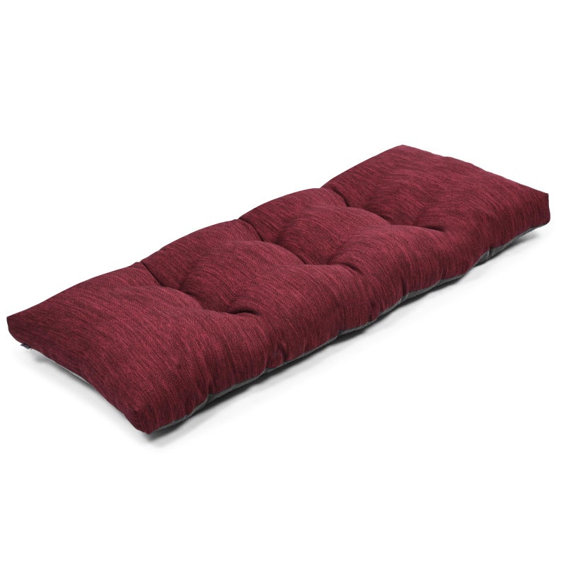 baibu 36 Inch Classic Solid Color Bench Cushion with Ties Super Soft Indoor Outdoor Rectangle Bench Seat Cushion Standard Size Foam Pad with NonSlip Bottom One Pad Only Red 36x15x3in