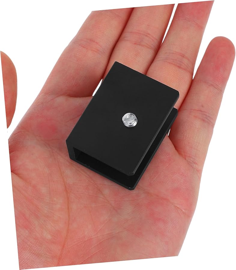 Heavy Duty Glass Shelf Brackets 10Pcs Square Clamp Holders With Pads For Secure Support - Image 4