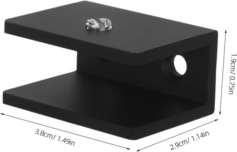 Heavy Duty Glass Shelf Brackets 10Pcs Square Clamp Holders With Pads For Secure Support - Image 3