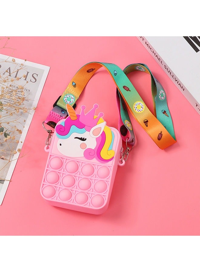 Pop Bag it, Fidget Bag, Pop Purse for Girl and Women Pop Bag, Anti Stress Silicone Poppet Bag Fidget Shoulder Bag, Best Gifts