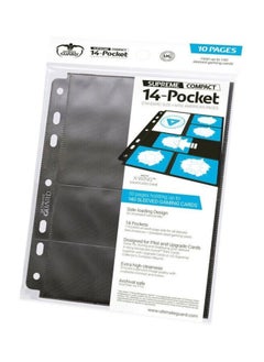 Ultimate Guard Ultimate Guard Pages 14 Pocket Stand Card Sleeves (10 Piece), Black, Mini  - Image 4