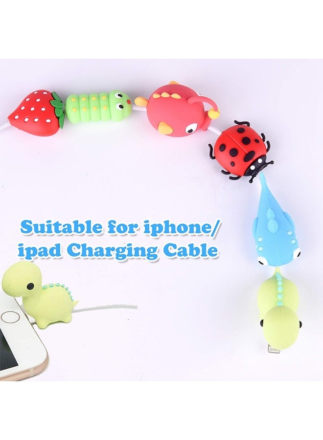 10Pcs Cable Protector, Cable Saver, Fruit Animal Charging Cable Buddies, Cable Protect Sets Compatible for iPhone iPad Charger Cable Only - Image 4