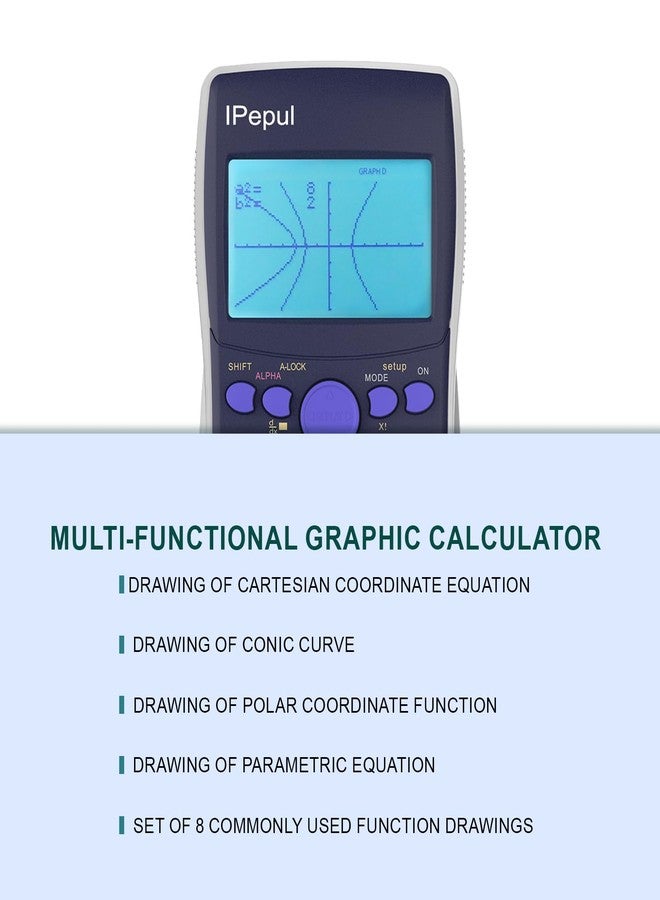 iPepul Scientific Calculators, Graphing Calculator 10 Modes (Complex, Statistics, Base-N, Equation, Table, Matrix, Vector, Graphic, G-Solve...),Ideal for School Supplies, Students, College, Teachers - Image 3