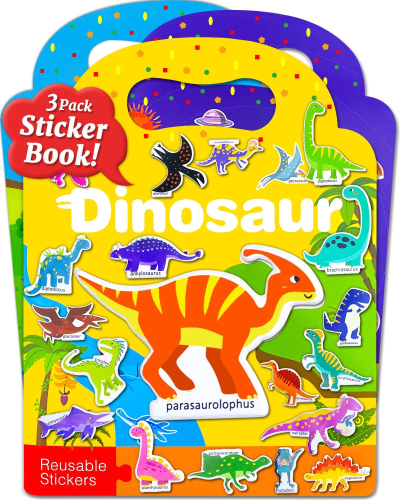 Benresive Reusable Sticker Book for Toddlers 2-4 Years, 3 Sets Travel Stickers for Kids, Waterproof Sticker Books for Toddlers 1-3, Crafts Activities for Todddlers 1-3 2-4 3-5 - Image 1