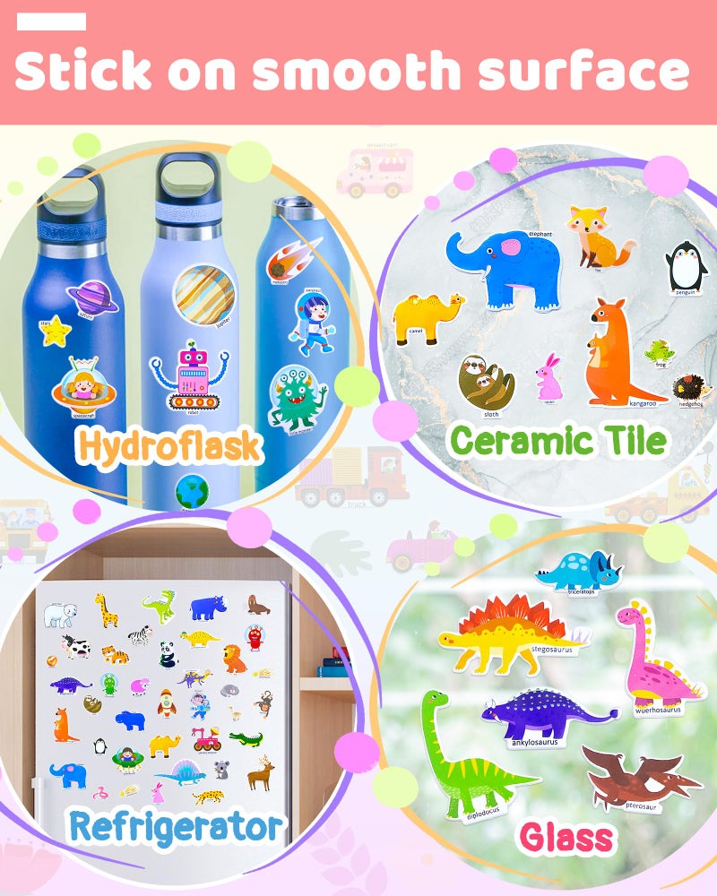 Benresive Reusable Sticker Book for Toddlers 2-4 Years, 3 Sets Travel Stickers for Kids, Waterproof Sticker Books for Toddlers 1-3, Crafts Activities for Todddlers 1-3 2-4 3-5 - Image 4