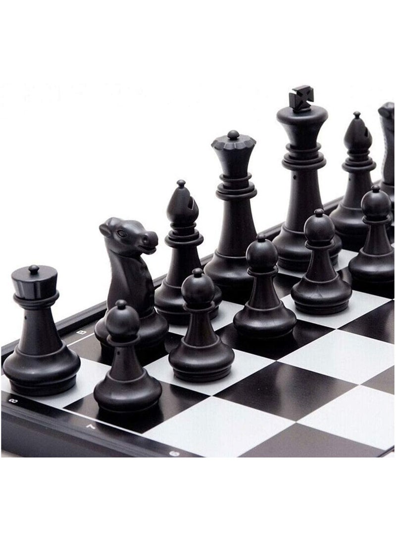Chess Board Set Game, Magnetic Chess Piece Set with Chess Folding/Portable Storage Board, Traditional Game, Educational Toys for Kids/Children/Adults Gift (Black/White, 32x32x2cm)  - Image 3