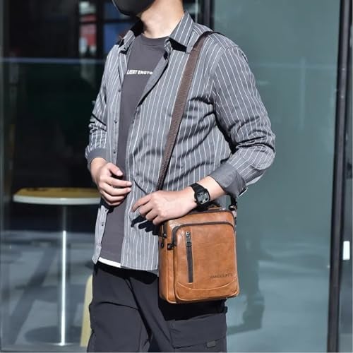 Handcuffs Sling Bag for Men & Women | Vegan Leather Waterproof Lightweight & Stylish Shoulder Bag with One Strap |Comfortable Side Bag for Travel | Office | Biking (Black) - Image 5