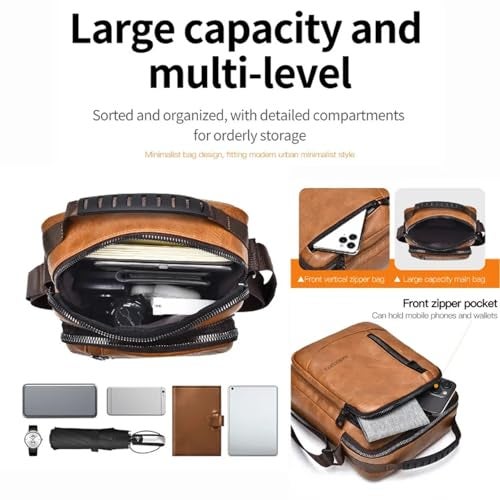 Handcuffs Sling Bag for Men & Women | Vegan Leather Waterproof Lightweight & Stylish Shoulder Bag with One Strap |Comfortable Side Bag for Travel | Office | Biking (Black) - Image 3
