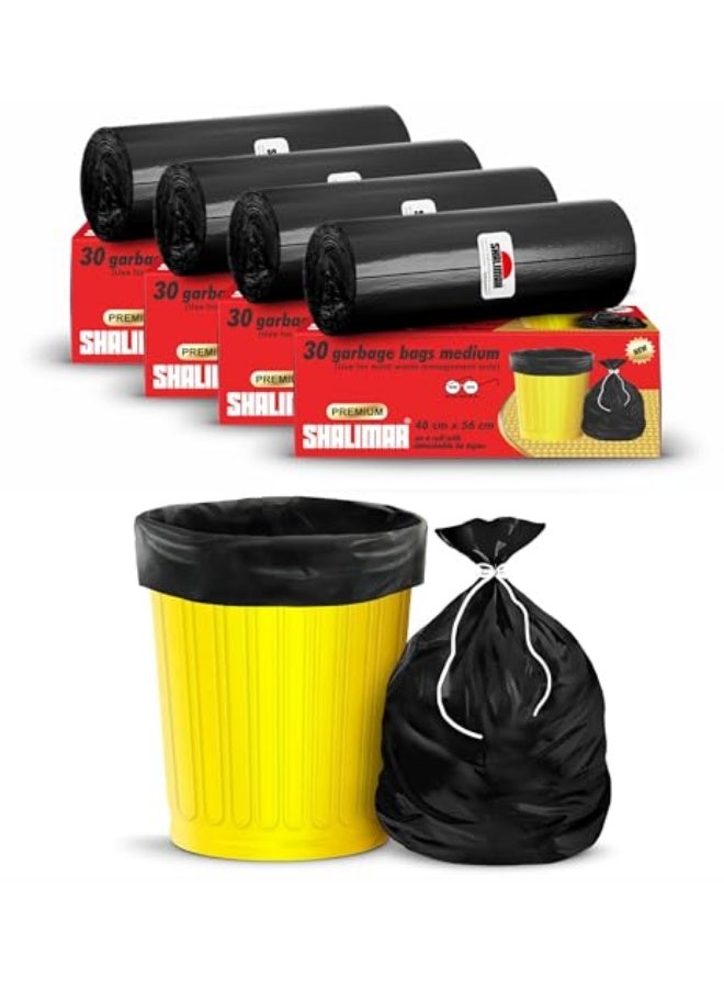 Shalimar 120 Pcs - 8 Gallon Garbage Bag, Lavender Fragrance – Leak-Proof Dustbin/Trash/Waste Bags – 48 x 56 cm – Fits 6 to 8 Gallon Bins – Black - Image 1