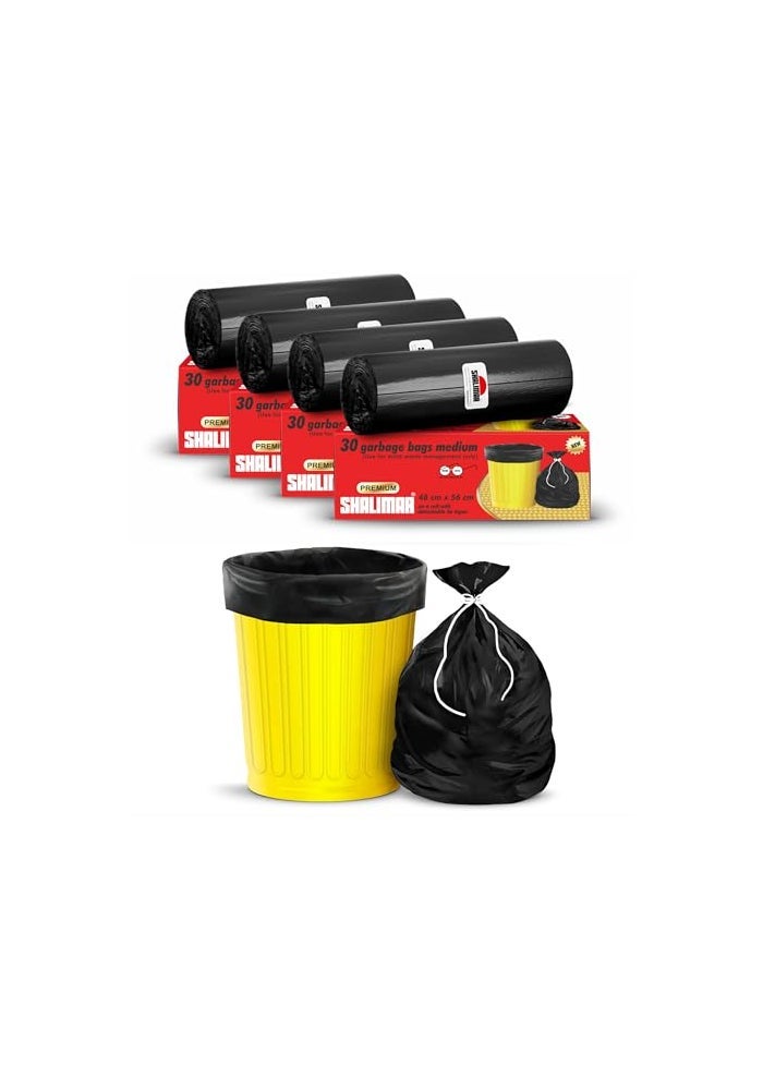 shalimar شاليمار 120 قطعة - أكياس قمامة سعة 8 جالون، برائحة اللافندر - أكياس سلة مهملات/قمامة/نفايات مانعة للتسرب - 48 × 56 سم - تناسب سلال سعة 6 إلى 8 جالون - سوداء - Image 2