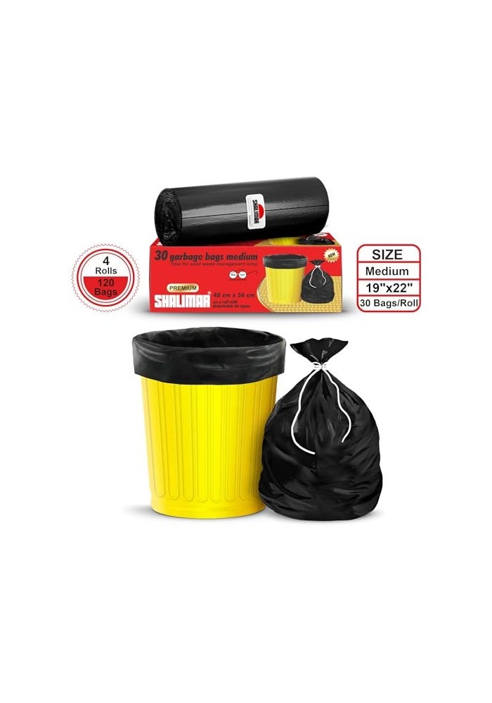 shalimar شاليمار 120 قطعة - أكياس قمامة سعة 8 جالون، برائحة اللافندر - أكياس سلة مهملات/قمامة/نفايات مانعة للتسرب - 48 × 56 سم - تناسب سلال سعة 6 إلى 8 جالون - سوداء - Image 5