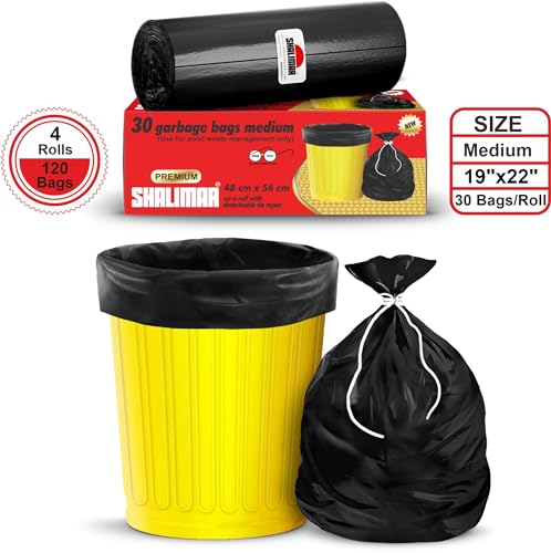 Shalimar Premium OXO Biodegradable Garbage Bag with Tie, 120 Bags, 48x56 cm, Black, Heavy Duty Leak Proof Lavender Scented Trash Bags for Home and Office Use - Image 5