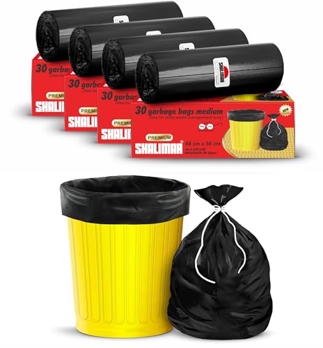Shalimar Premium OXO Biodegradable Garbage Bag with Tie, 120 Bags, 48x56 cm, Black, Heavy Duty Leak Proof Lavender Scented Trash Bags for Home and Office Use - Image 2