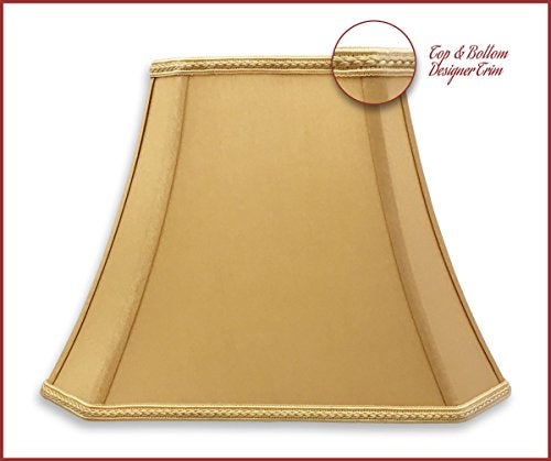 Royal Designs Inc Royal Designs Rectangle Bell w Cut Corners Designer Lampshade - Antique Gold - (6.25 x 8) x (11 x 16) x 12 - Image 4