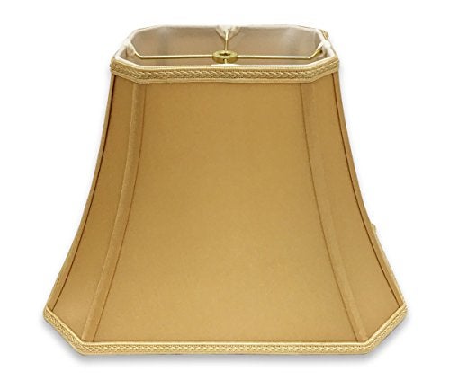 Royal Designs Inc Royal Designs Rectangle Bell w Cut Corners Designer Lampshade - Antique Gold - (6.25 x 8) x (11 x 16) x 12 - Image 3