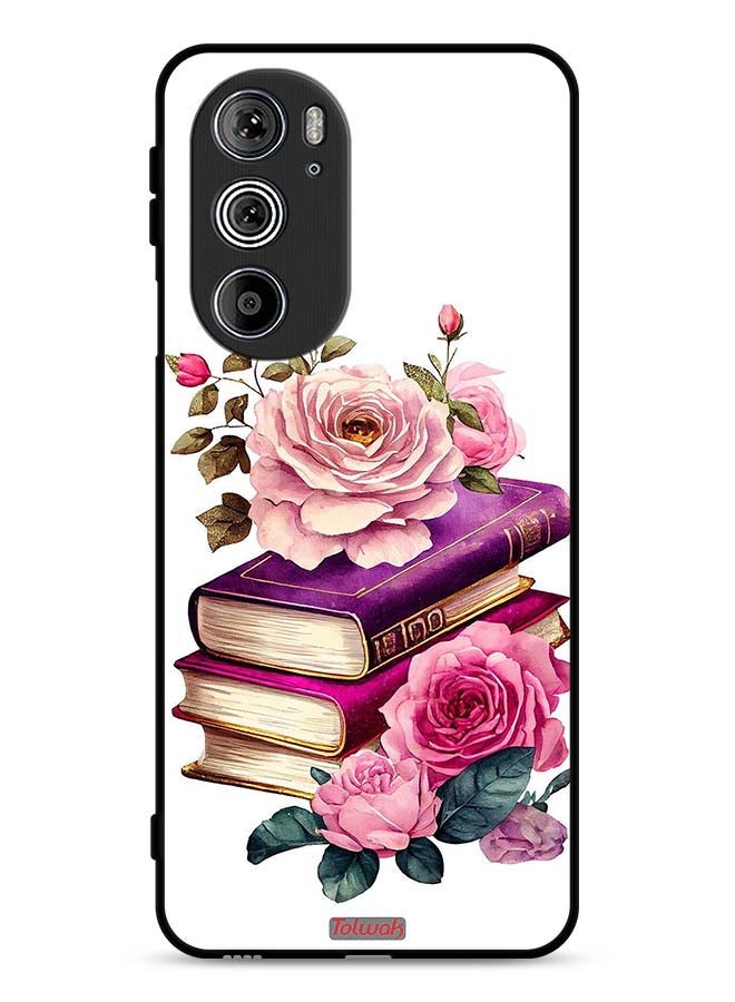 Tolwak Motorola Edge 30 Pro Protective Case Cover Roses And Books - Image 1