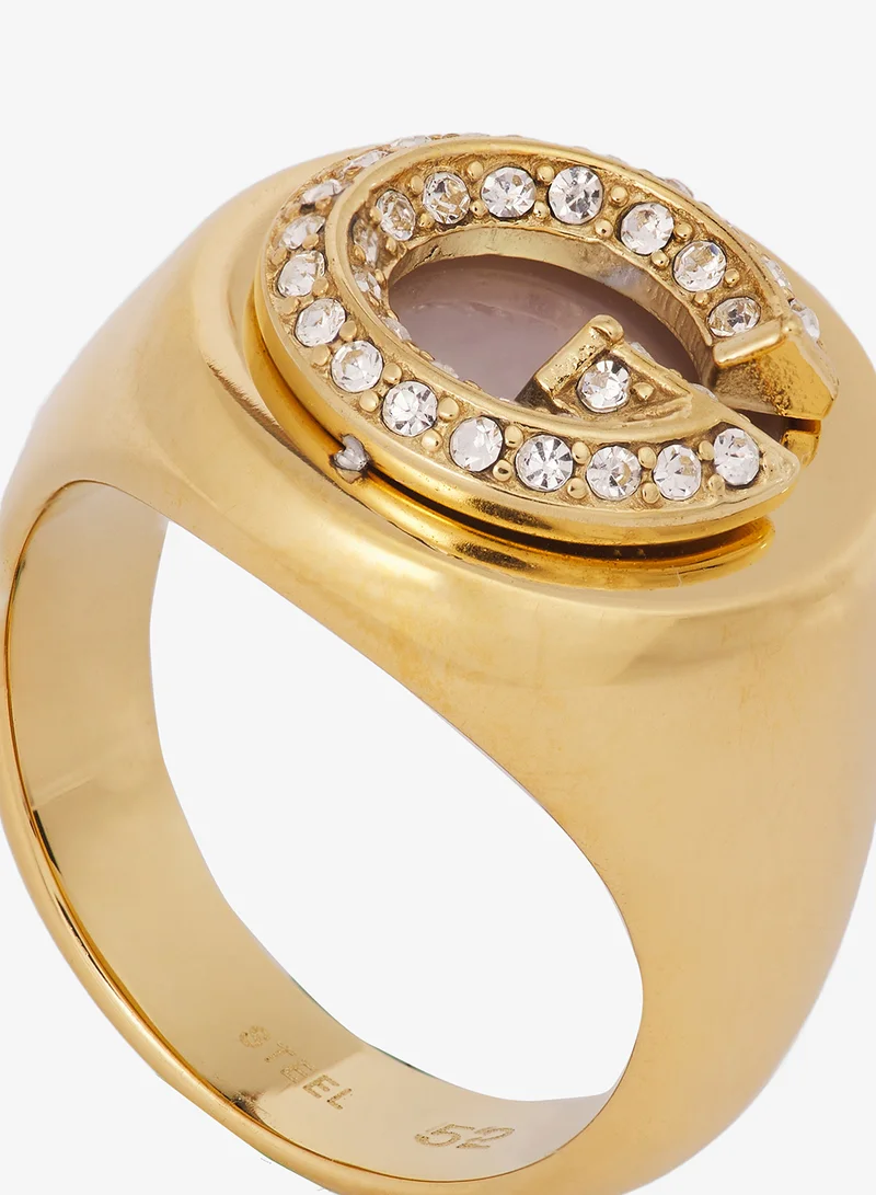 GUESS  G Crystal Logo Ring for Women | Best Price UAE