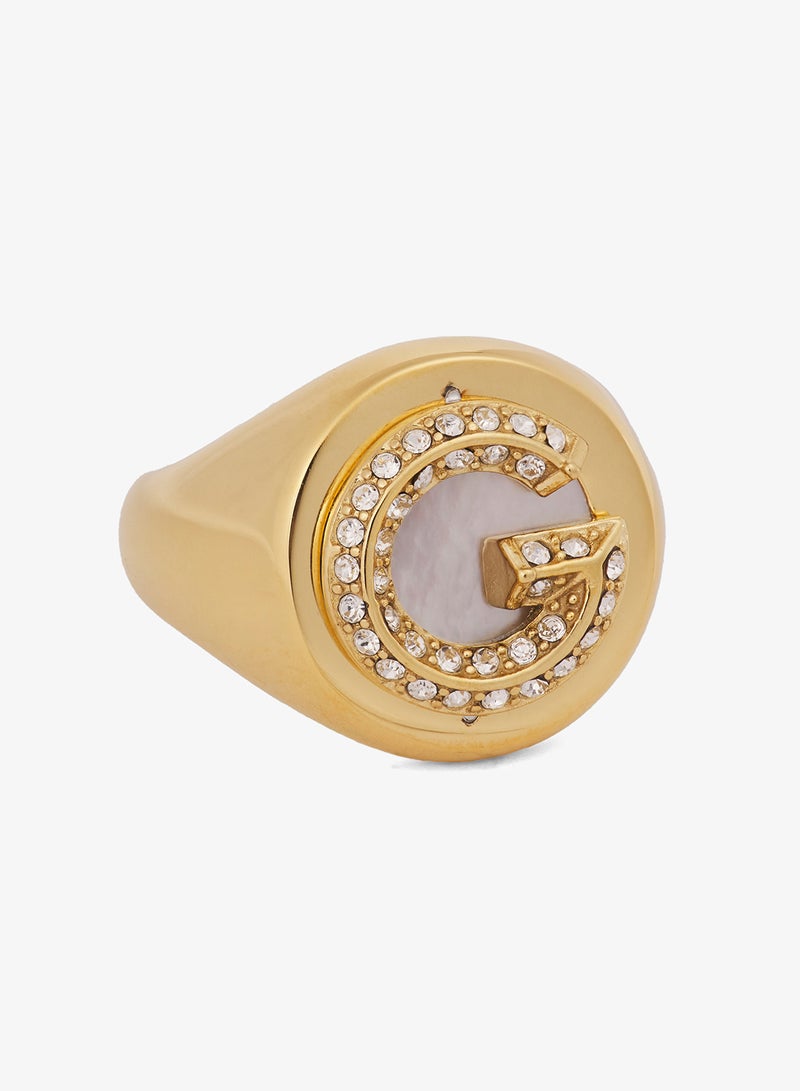 GUESS G Crystal Logo Ring - Image 1