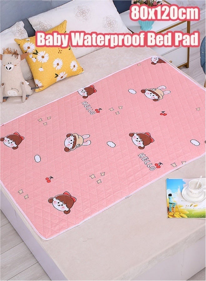 80x120cm Baby Waterproof Bed Pad Baby Urine-Proof Mattress Baby Washable Urine Pad Female Menstrual Mattress Anti-side Leakage Menstrual Mattress Reusable Incontinence Pad For Babies/Adults/Pets - Image 1