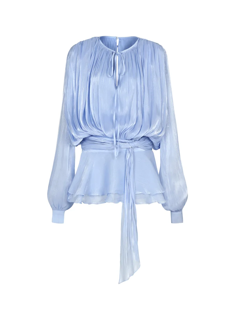 Bella Barnett  Dekia Long Sleeves Hollow Out Flounce Mini Dress for Women | Best Price UAE