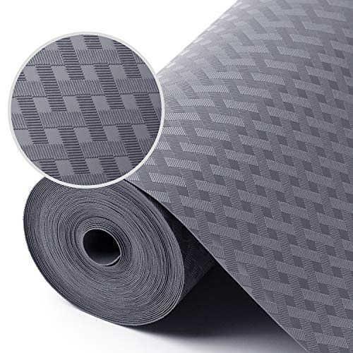 Shelf Liners for Kitchen Cabinets Refrigerator Liners Waterproof Kitchen Cupboard Liner NonSlip Drawer Mats EVA Material Non Adhesive Fridge Liner for Shelves  Gray 118 x 2362 Inches x 2 Rolls
